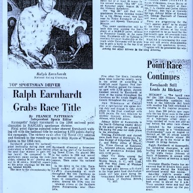 National Champion Ralph Earnhardt 1956