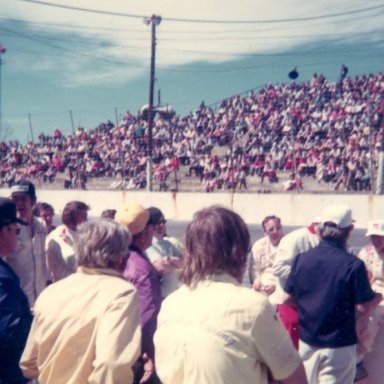 Drivers Meeting at Hickory April 1974