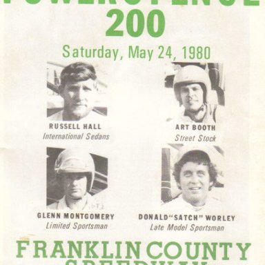 Franklin County Speedway Program