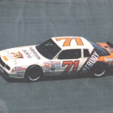 Alan Kulwicki #7 Bristol Valleydale 500 4-12-87