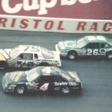 Neil Bonnett #12 into the wall at Bristol Valleydale 500 4-6-86