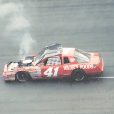 Neil Bonnett #12 into the wall at Bristol Valleydale 500 4-6-86