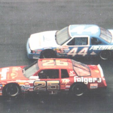 Neil Bonnett #12 into the wall at Bristol Valleydale 500 4-6-86