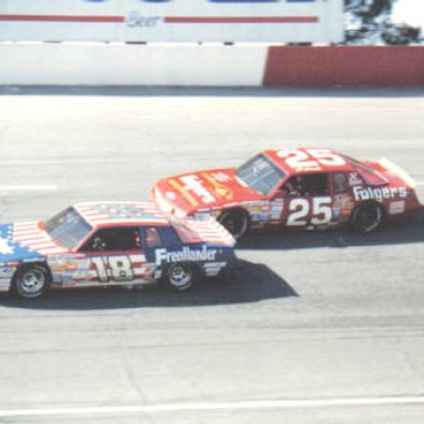Neil Bonnett #12 into the wall at Bristol Valleydale 500 4-6-86