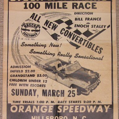Poster- 1956 Convertible race