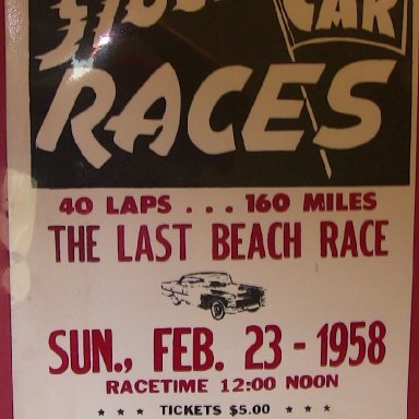 Poster- 1958 Daytona Beach Race