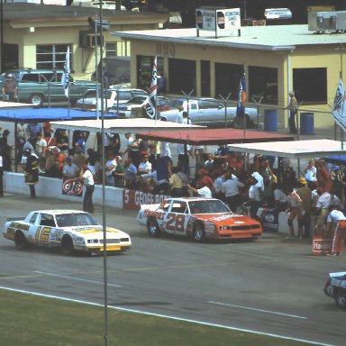 #21 Buddy Baker #16 David Pearson #28 Cale Yarborough 1984 1st UNO Qualifier @ Daytona