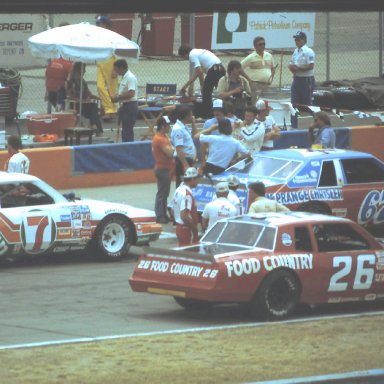 #67 Buddy Arrington #26 Ronnie Hopkins #7 Kyle Petty 1983 Gabriel 400 @ Michigan