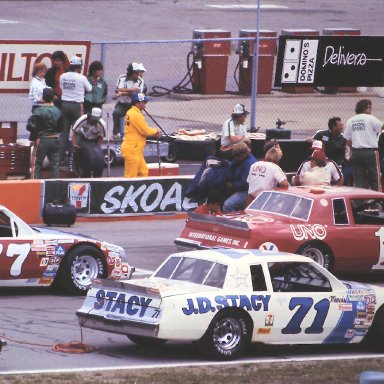 #1 Benny Parsons #77 Dean Combs #71 Dave Marcis 1982 Gabriel 400 @ Michigan