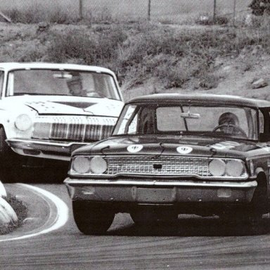 1963 Goldenstate 400 Dave MacDonald in Wood Bros Ford - Billy Wade