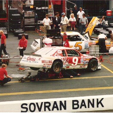 Bill Elliott-9-Geoff Bodine-5 Not Geoffery Yet..-Martinsville Va.-Mr. Walczah Collection.