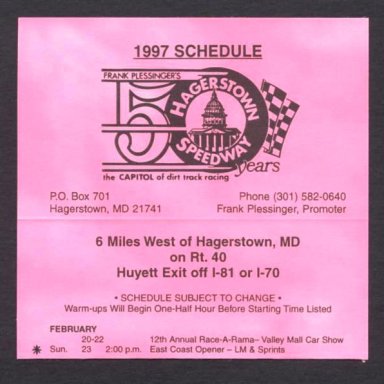 East Coast Opener @ Hagerstown (MD) Speedway Feb 23rd 1997