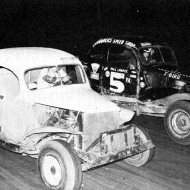 #1 Herb Scott & #5 Dick Linder PRA @ South Park (PA) Speedway 1957