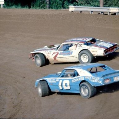 #7 Herb Scott & #10 Dave Hoffman @ North Hills (PA) Raceway 1970's