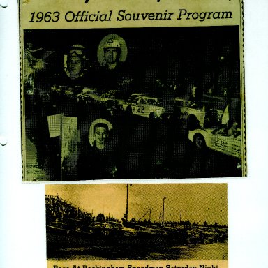 1963 ROCKINGHAM SPEEDWAY PROGRAM COVER