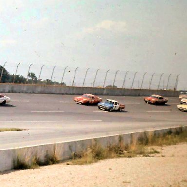 #43 Richard Petty #21 David Pearson #71 Bobby Isaac #2 Dave Marcis #72 Benny Parsons 1972 Yankee 400 @ Michigan