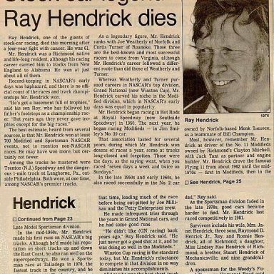 Ray Hendrick-Roy Hendrick Collection-Given to Andy Towler Thanks Roy-To Be put on no other Sites....