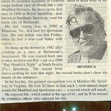 Ray Hendrick-Roy Hendrick Collection-Given to Andy Towler Thanks Roy-To Be put on no other Sites....
