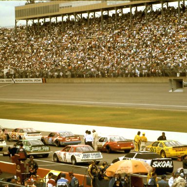 #10 Ken Bouchard  #1 Dale Jarrett #30 Michael Waltrip #36 H.B. Bailey #96 Dana Patten 1988 Miller High Life 400 @ Michigan