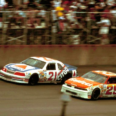 #21 Kyle Petty #29 Cale Yarborough 1988 Miller High Lfe 400 @ Michigan
