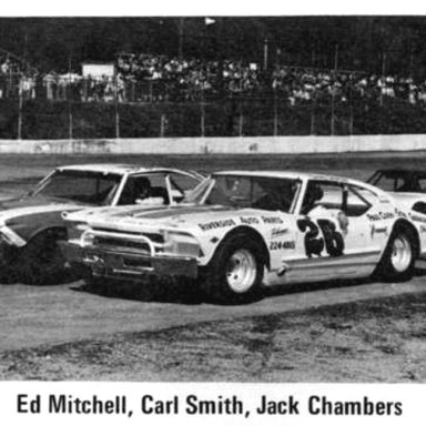 #33 Ed Mitchell - #26 Carl Smith - #25 Jack Chambers @ Heidelberg (PA) Raceway 1971