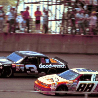 #3 Dale Earnhardt #88 Buddy Baker 1988 Miller High Life 400 @ Michigan