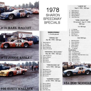 1978 Specials @ Sharon (OH) Speedway