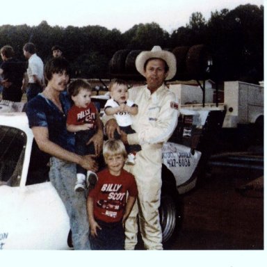 Proud Grandpa Billy Scott with Son Mike And Grandsons  !970S