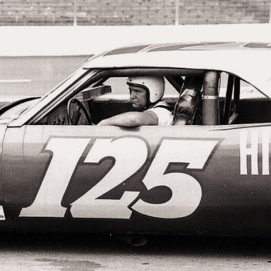 CHARLIE BINKLEY GETTING READY TO GO OUT AND QUALIFY HIS 66 CHEVELLE FOR THE FLAMELESS 300...1970
