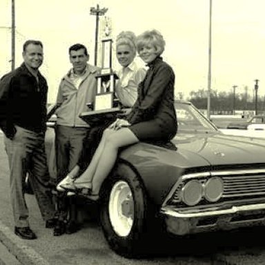 CHARLIE BINKLEY AND WALTER WALLACE POSING WITH THE BABES FOR THE NEWSPAPER..1970!