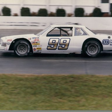 Zervakis White Tornado with Bodine driving at Martinsville