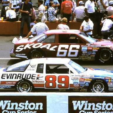 #66 Phil Parsons #89 Jim Sauter 1986 Miller American 400 @ Michigan