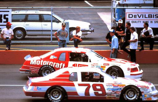 #79 Derricke Cope #15 Ricky Rudd 1986 Miller American 400 @ Michigan ...