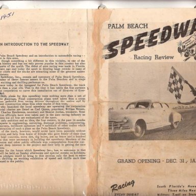 Palm Beach Speedway Opening Program