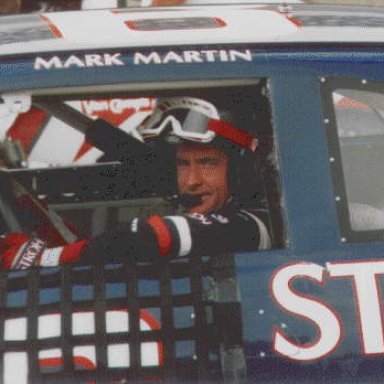Mark Martin in the Strohs Light T-bird