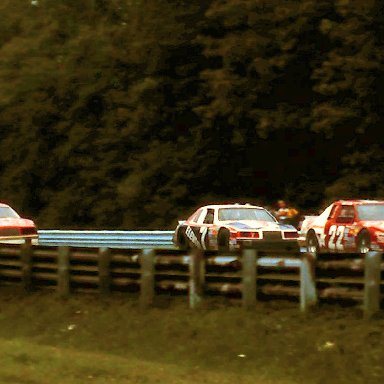 #22 Bobby Allison #7 Kyle Petty #9 Bill Elliott 1986 The Budweiser at the Glen