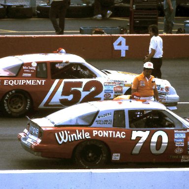 #52 Jimmy Means #70 J.D.McDuffie 1986 Champion Spark Plug 400