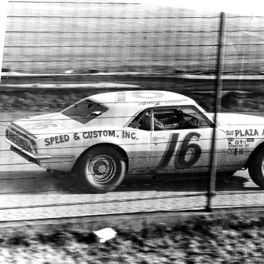 BILLY SCOTT DRIVES THE NEW SIMPSON-LOVE # 16 AT CONCORD SPDWY 1970S'