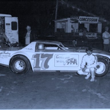 Mike Scott (Billy's Son) Poses With The New Gentle Ben car 1980s'