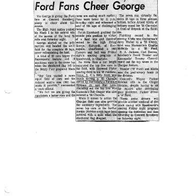 Vic George Pleases Ford Fans At Concord 1970