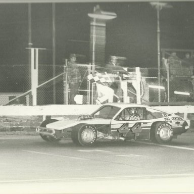 Gene Gergin driving at New Egypt in 1975