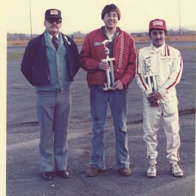 Mario & Reg (both in our 20's) in victory lane at Plainville International