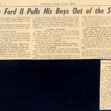 FORD PULLS OUT IN 66