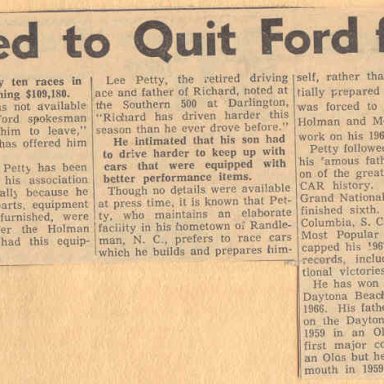 PETTY QUITTING FORD