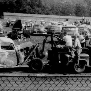 Otto getting towed, Morris 1958