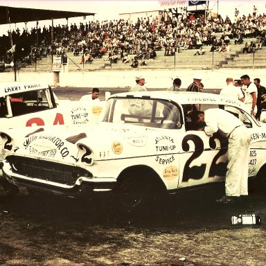 Team Cars #24 Larry Frank & #22 Fireball Roberts