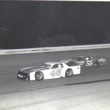 Dave Jackson & Bussie Blackford   Queen City Speedway    80s