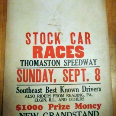 1946 Thomaston Speedway, GA.