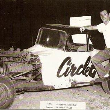 Fats driving the famous circle 2 in 1958 at Westboro