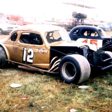 Southern coupes, Clyde Barbour's #12 & William Mason's #45. Max Berrier was wheeling the #12, Mason's car